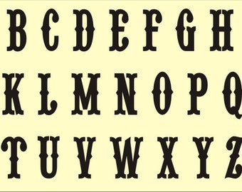 Western Full Alphabet Stencils by Studior12 Reusable Wild West ...
