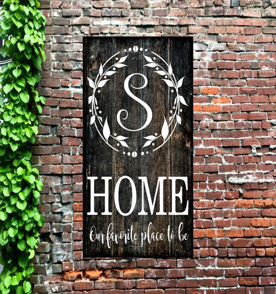 Custom HOME Stencil - Custom Stencils - Family Stencils - Farmhouse  Stencils - Create Custom Signs - Reusable Vertical wreath design- 9 Size