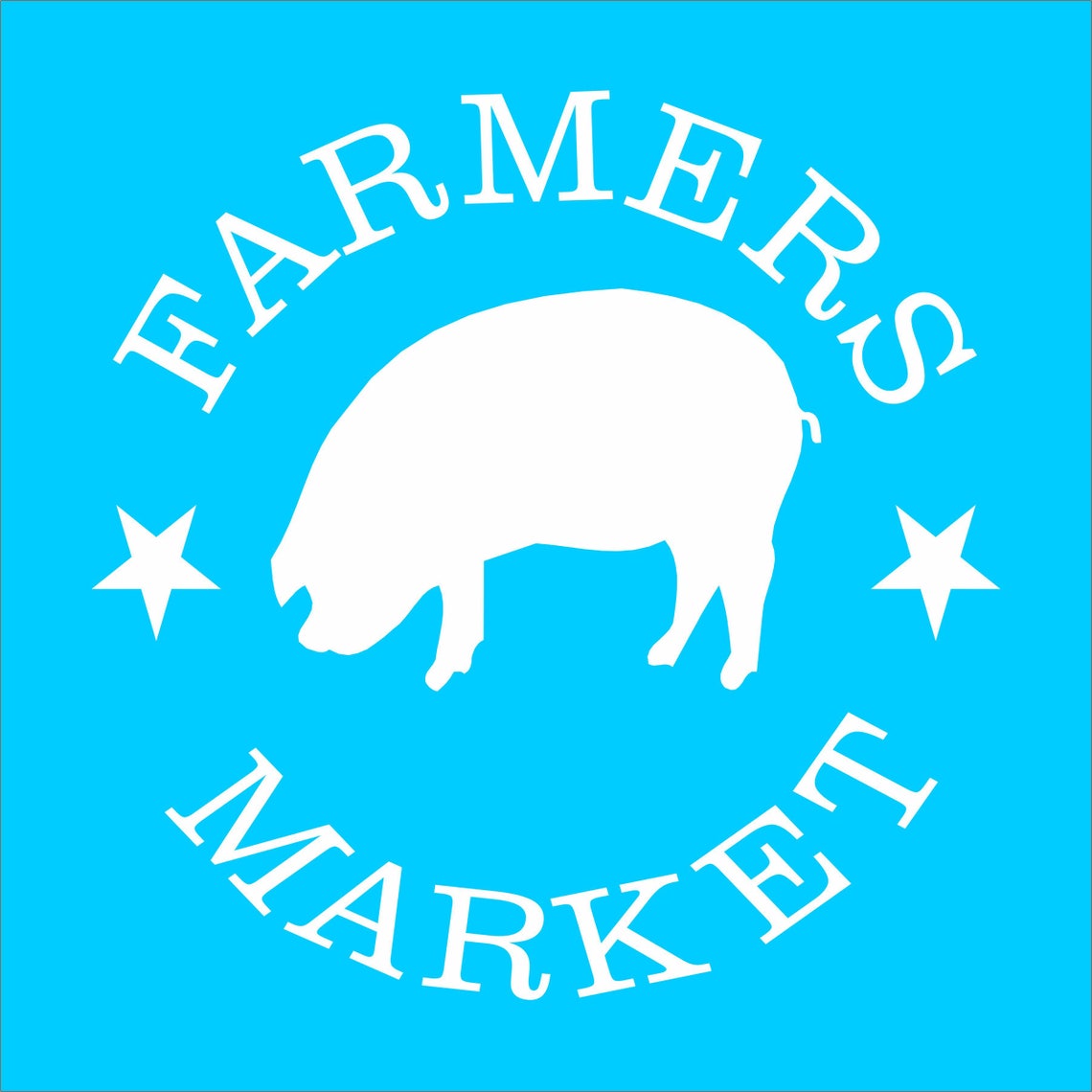 Farmers Market Stencil Reusable STENCIL 9 Sizes Create - Etsy