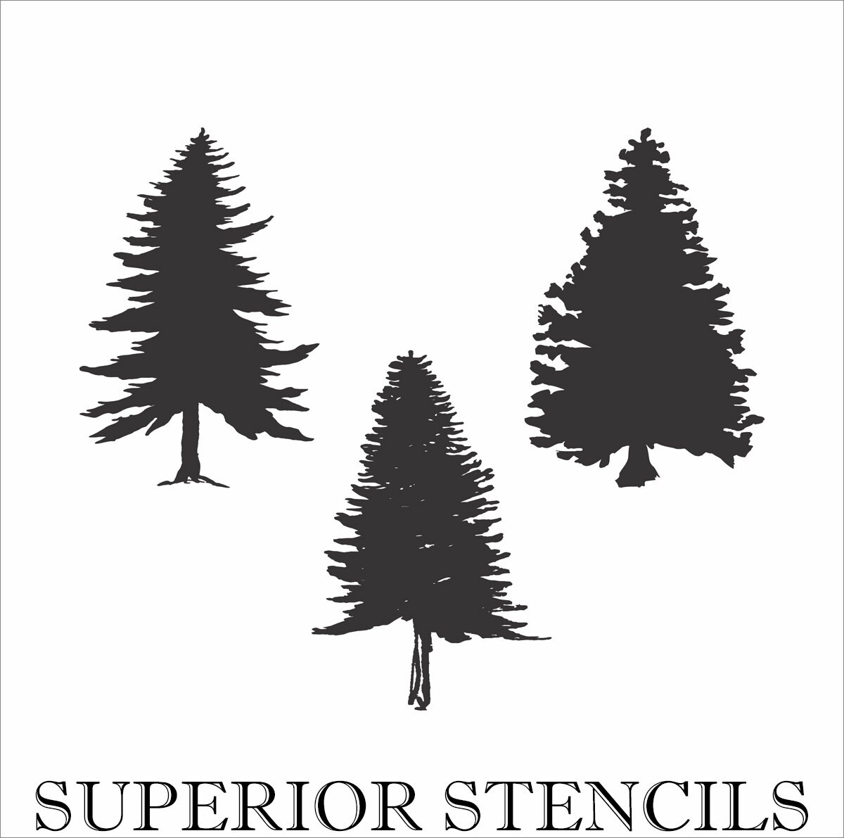 Tree Stincles Tree Stencil - Pine Tree Stencils - Paint Christmas Signs - Stencil to ...