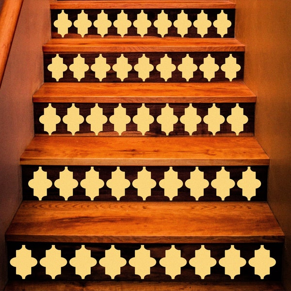 Siera Morrocan Tile Stencil - Stair Riser Stencil - Tile Stencil -  Step Stencil - Backsplash Stencil - Faux Tiles - Reusable 15 sizes