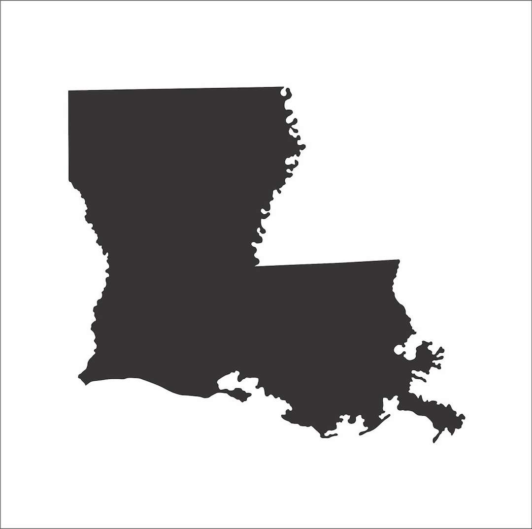 LOUISIANA Silhouette Reusable STENCIL 5 Sizes Available Create State ...