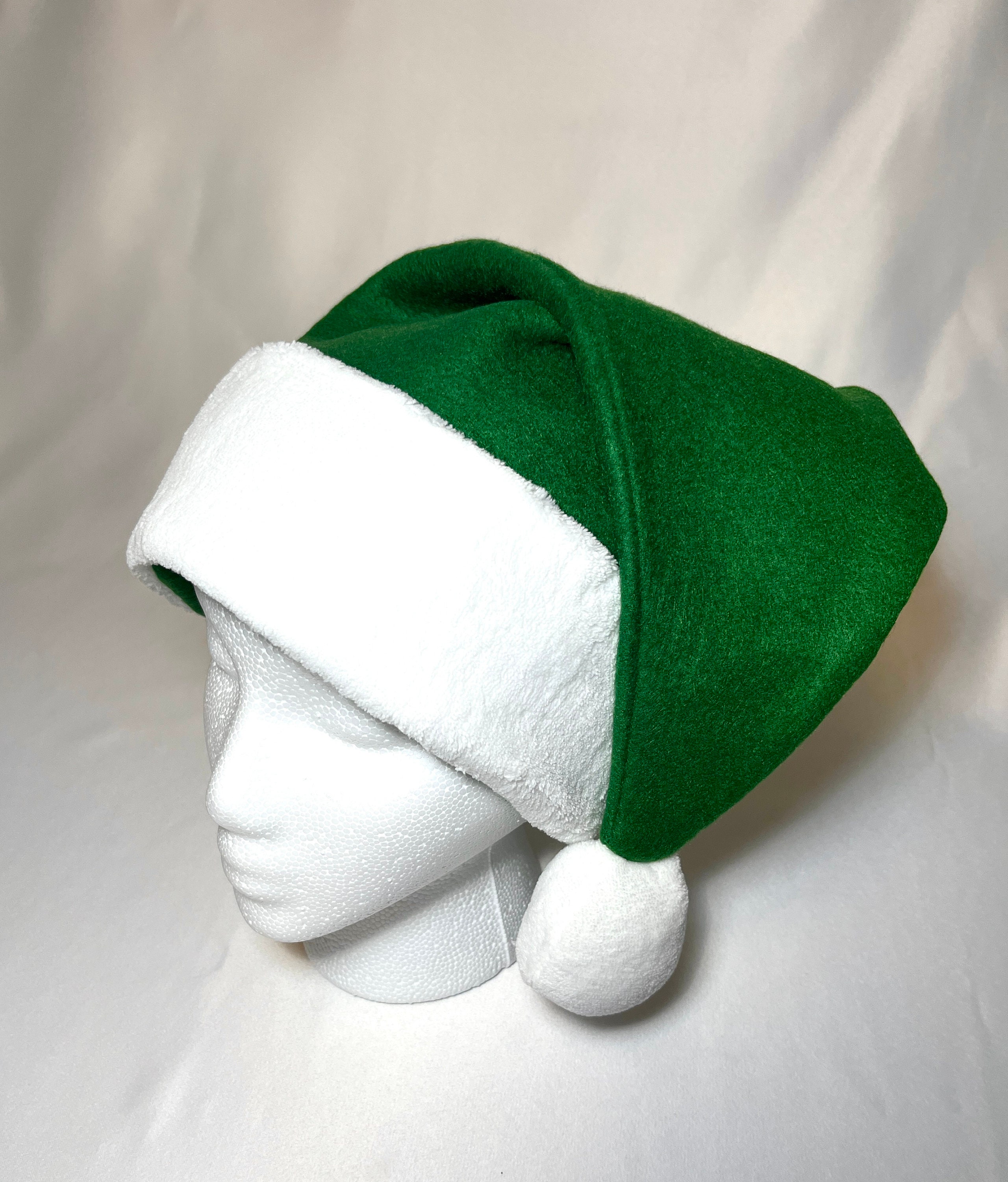Santa Hat Plain Plush Bobble Santa Hat Plain Plush Bobble
