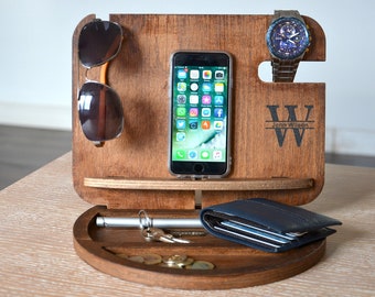 Wood Desk Tray, Desk Organizer, Wood Organizer, Mens Valet, Mens Christmas gifts, Mens Wood Organizer, Gift ideas for men, Boyfriend gifts