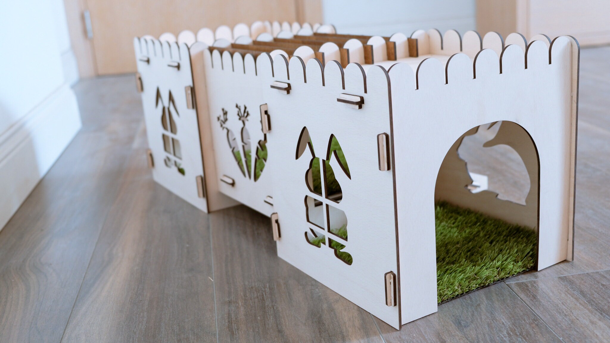 Wooden Rabbit House Rabbit Castle Personalized rabbit house Etsy