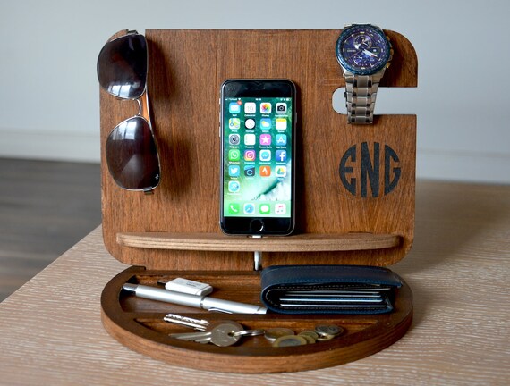 Gadgets for Men Gadget Gifts Gadget Organizer Mens Wood | Etsy
