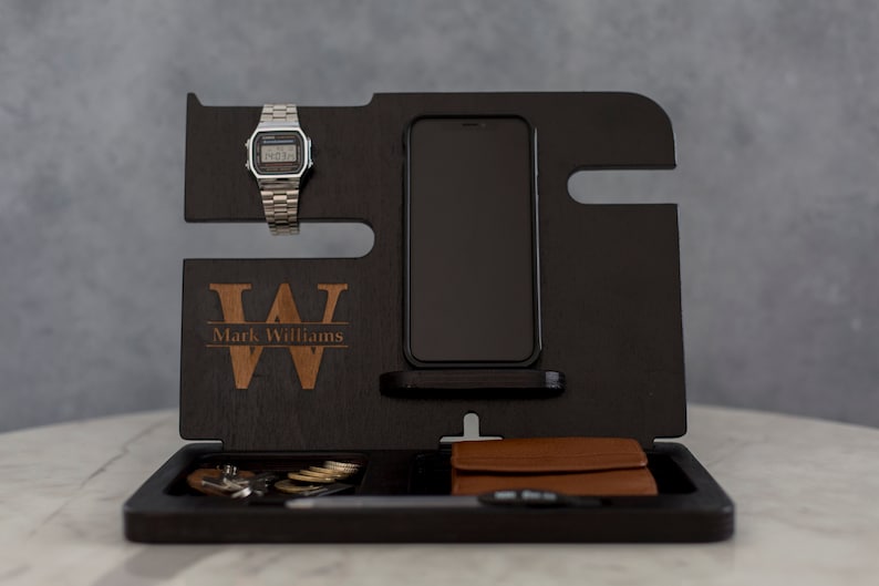 Gadgets for Men Gadget Gifts Gadget Organizer Mens Wood Etsy