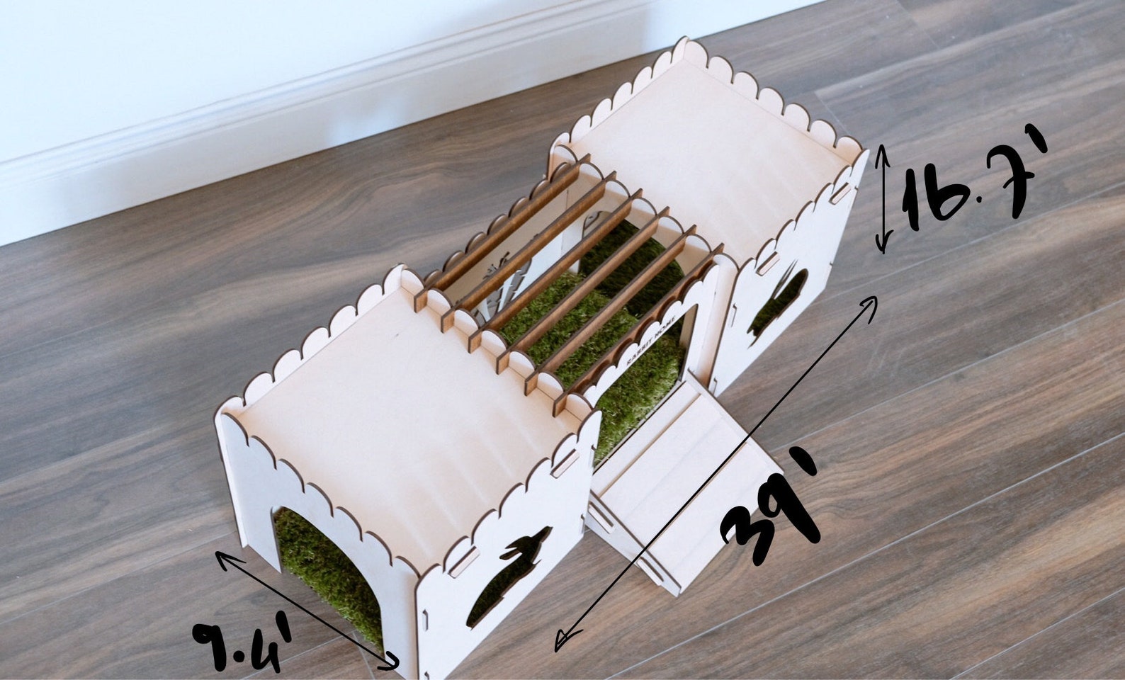 Wooden Rabbit House Rabbit Castle Personalized rabbit house Etsy