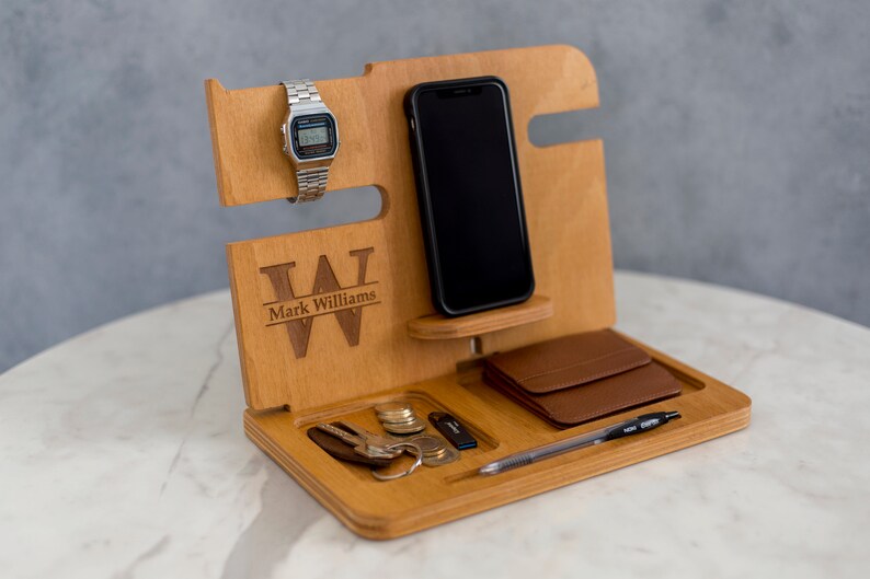 Gadgets for Men Gadget Gifts Gadget Organizer Mens Wood Etsy