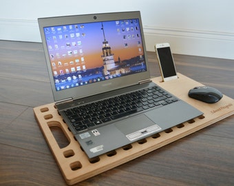Laptop Stand, Lap desk, Wood Macbook Stand, Laptop Holder, Laptop desk, Wood Laptop Stand, Anniversary gifts for boyfriend, Gift for him