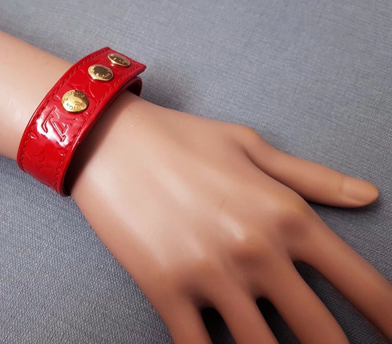 Louis Vuitton Bracelet in Monogrammed Leather, PauletteVintage Jewelry