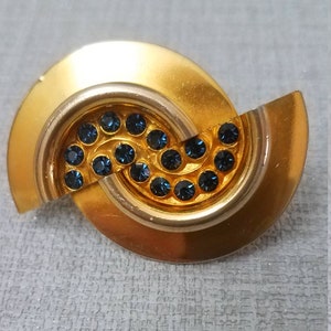 ヴィンテージ、オリジナル GIL D&#39;AGENA ブローチ ゴールド メタル Pauletteヴィンテージ ジュエリー