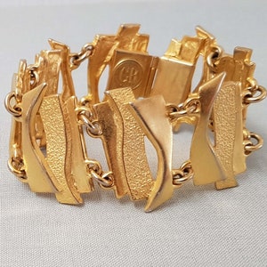 GEORGES RECH bracelet, in gold metal PauletteVintage jewelry