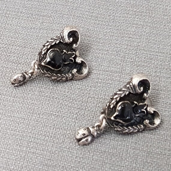 CHRISTIAN LACROIX earrings, enamelled