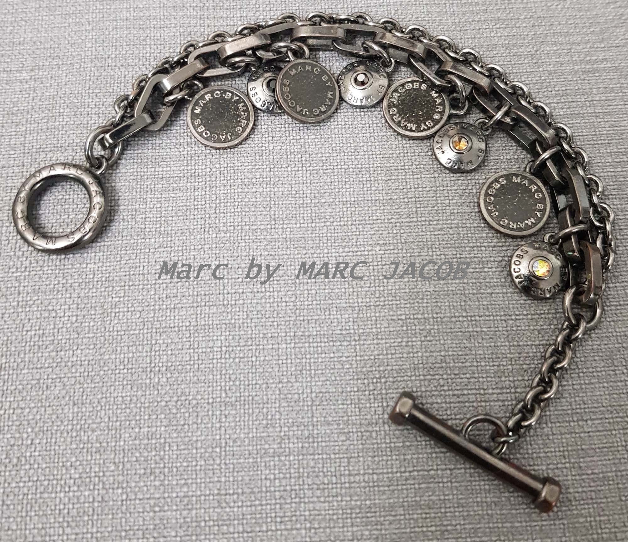 Marc Jacobs Monogram Chain Link Silver-tone Bracelet in Metallic