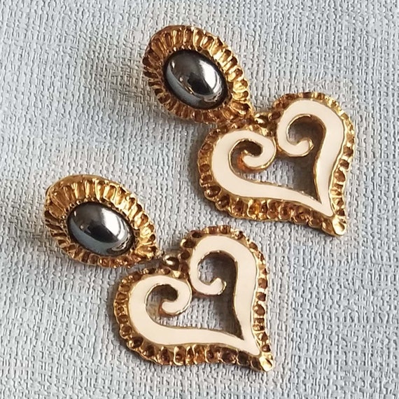 CHRISTIAN LACROIX earrings, long enamelled