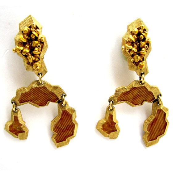 MONTANA earrings, enamelled baroque