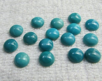 Lot de cabochons vintage de pierres précieuses turquoises naturelles 6 mm rond lot de 4 livraison gratuite aux États-Unis