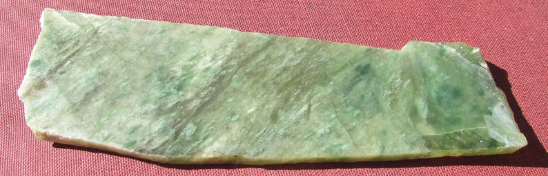 Vintage richly patterned jade large green nephrite slab for carving or cabs lapidary supply gemstone rough 4 oz free shipping USA image 10