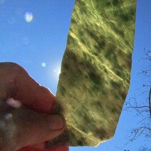 Vintage richly patterned jade large green nephrite slab for carving or cabs lapidary supply gemstone rough 4 oz free shipping USA image 2