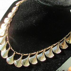 STUNNING vintage estate Dior designer Ginko leaf fringe choker necklace Christian Dior Bijoux tag free shipping USA new price