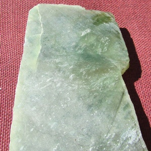 Vintage richly patterned jade large green nephrite slab for carving or cabs lapidary supply gemstone rough 4 oz free shipping USA image 9