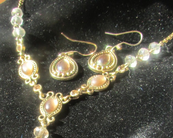 Avon signed 90's vintage rhinestone necklace Y2K … - image 3