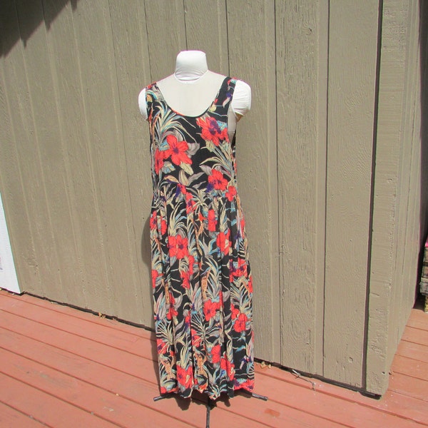 Tropical Print Dress - Etsy