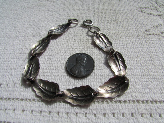 Estate vintage bracelet signed sterling silver De… - image 2