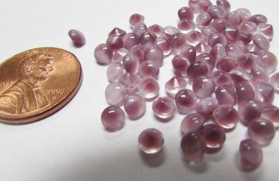 Vintage RARE Purple Glass Moon Glow Moonstone Chatons Size Ss 17