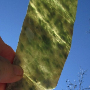 Vintage richly patterned jade large green nephrite slab for carving or cabs lapidary supply gemstone rough 4 oz free shipping USA image 4