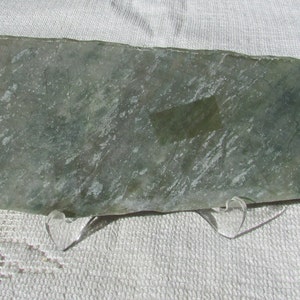 Vintage richly patterned jade large green nephrite slab for carving or cabs lapidary supply gemstone rough 4 oz free shipping USA image 6