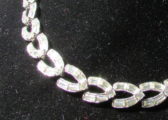 Vintage BOGOFF necklace art deco 40's rhinestone … - image 2