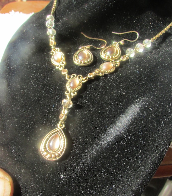 Avon signed 90's vintage rhinestone necklace Y2K … - image 1