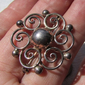 vintage brooch Hermann Siersbol Danish modernist sterling silver MCM Scandinavian modern signed HS Book Piece free shipping USA