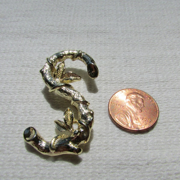 Vintage Sarah Coventry Sarah's A B C's  1960's initial brooch S nature theme 70's Book Piece free shipping USA