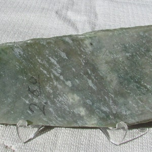 Vintage richly patterned jade large green nephrite slab for carving or cabs lapidary supply gemstone rough 4 oz free shipping USA image 5