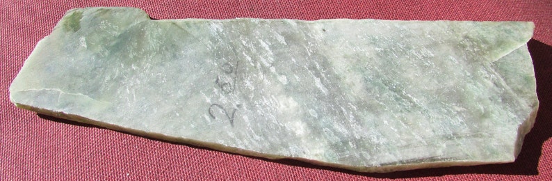 Vintage richly patterned jade large green nephrite slab for carving or cabs lapidary supply gemstone rough 4 oz free shipping USA image 8