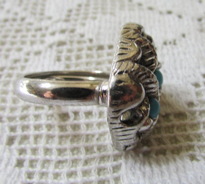 Vintage Avon Sierra Native American Style Faux Turquoise Ring ...