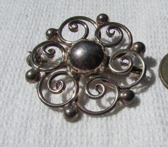 Vintage Brooch Hermann Siersbol Danish Modernist Sterling Silver