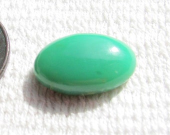 Chrysoprase vintage pierre précieuse naturelle en vrac OOAK ovale 7,24 carats menthe vert pomme transparent parfait pour l'emballage métallique livraison gratuite USA