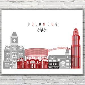 Printable: Columbus, OH // Ohio State Print ~ Graduation, Birthday, Housewarming Gift