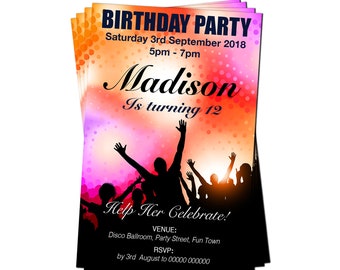 Rave Invitation Etsy