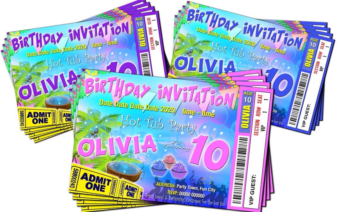 hot-tub-birthday-party-invitations-personalised-x4-hot-tub-etsy