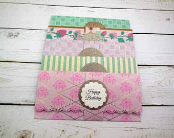 Customized Money Envelopes Handmade: Happy Birthday-Tip Money & Gift Card Holder - Set of 5