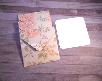 8 - Mini Envelopes with Inserts | Double Sided Patterned Envelopes | Thank You Notecards, Happiness Cards