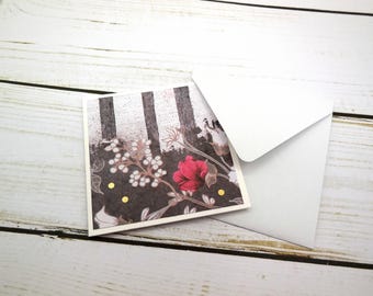 Floral Mini Notecards | Set of 8, Small Thank You Cards