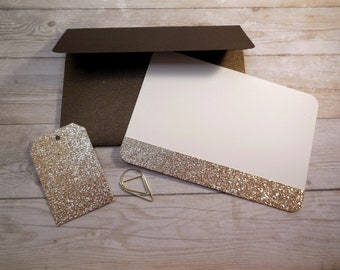 6 Shimmer Dark Bronze Envelopes | Blank Gift Enclosure Cards | Decorative Gift Card Envelopes | Thank You Cards, Kind Notes, Advice Cards