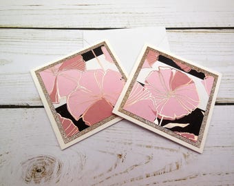 Foiled Floral Mini Gift Cards - Set of 6 with Envelopes