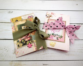 Ephemera Folders Handmade, Add Your Own Ephemera or Photo's - Junk Journal  - Set of 2